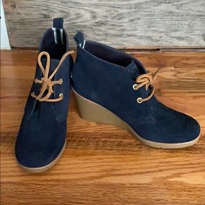 Navy Sperry Wedges